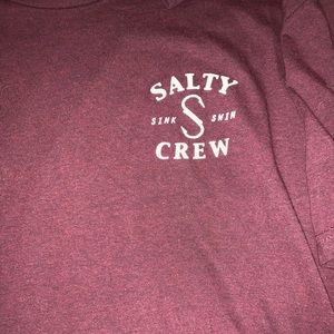 Salty crew maroon t-shirt